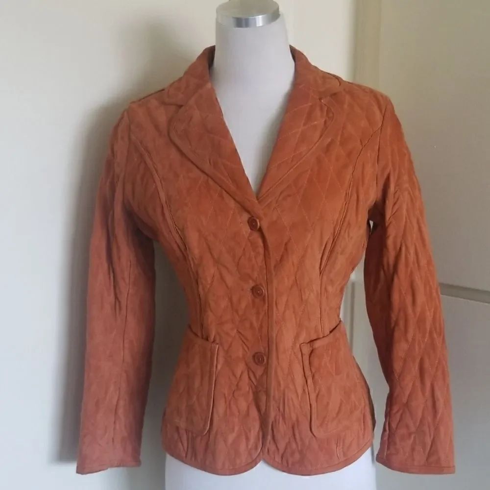 Vintage GIMO'S Light Rust Suede Jkt,, Sz. S